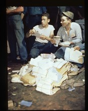 Sorting Mail for the American troops on Okinawa