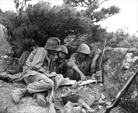 Front line command post in operation in Korea