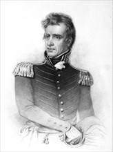 President Andrew Jackson in a martial pose