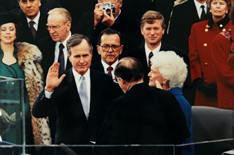 Swearing in of President George H.W. Bush,  1989