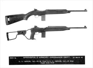Two versions of the M1A1 .30 Cal. Carbine
