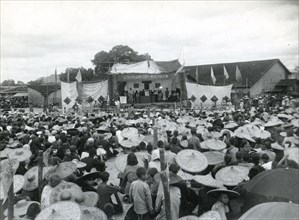 General view of big Chinese public trial