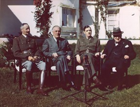 President Franklin D. Roosevelt with high ranking officials