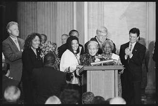 Rosa Parks at her Congressional Gold Medal ceremony