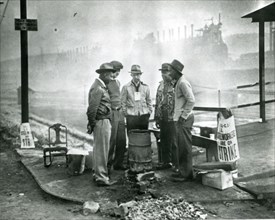 Striking steel workers