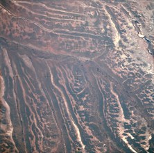 View of unique drainage patterns in southwestern Africa