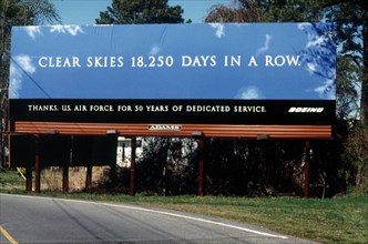 The Boeing Corporation purchased a billboard