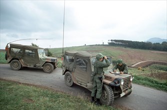 A member of the 11th Armored Cavalry in an M551 light vehicles.