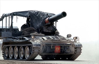 A right front view of an M110 203 mm self