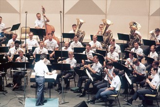 The U.S. Air Force Band plays during a concert