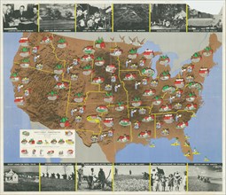 1936 Resettlement Administration Projects Map CA 1935