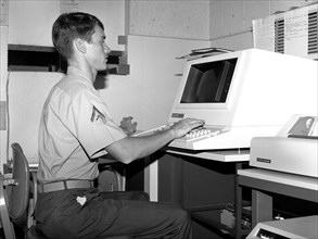 Processing a message on a Univac optical character reader