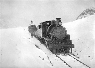 A railroad train in Peru