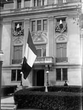 Allied flags on French Embassy building ca. 1917