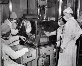 Bottling typhoid vaccine ca. 1944