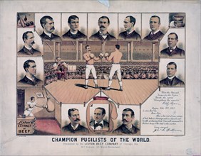 Champion pugilists of the world ca. 1885