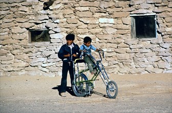 Child on a bicycle 1970s