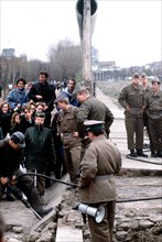 East German police and West German citizens