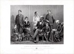 James A. Garfield and family ca 1881