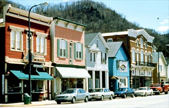 Main Street in small town USA ca. 1980s