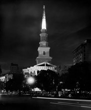 New York Avenue Presbyterian Church at night