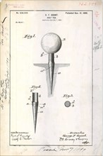 Patent Drawing for G. F. Grant's Golf Tee 1899