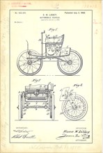 Patent Drawing for H. W. Libbey's Automobile Vehicle