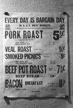 Photograph of Advertisement for A. & P. Meat Markets