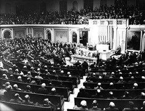 President Roosevelt Reads Message To 73rd Congress