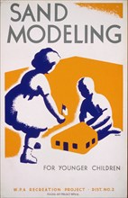Sand modeling for younger children