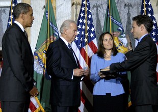 Secretary Geithner being sworn
