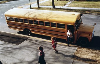 Students arriving for school