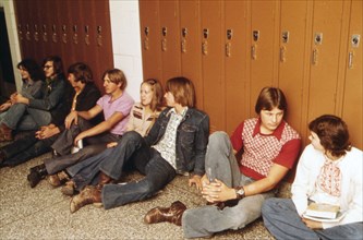 Teenage students Resting