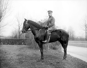 United States Army General Leonard Wood  (on horseback)