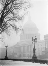 United States Capitol on a foggy morning ca. 1917