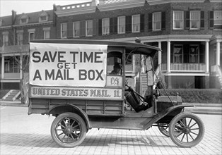 United States Post office mail wagon ca. 1916