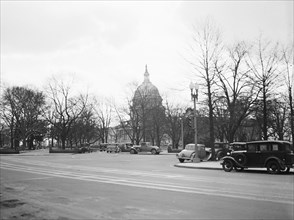View of street corner near U.S. Capitol