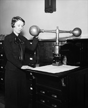 Woman demonstrating Device