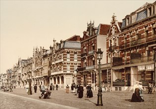 The beach and villas, Blankenberghe, Belgium ca. 1890-1900
