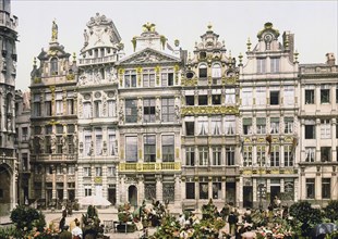 La Grande Place, the old houses, Brussels, Belgium ca. 1890-1900