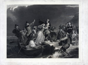 Landing of the Pilgrims on Plymouth Rock, 1620 (printed ca. 1869)