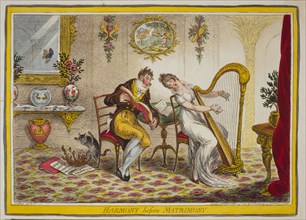 Harmony before Matrimony ca. 1805, James Gillray engraver
