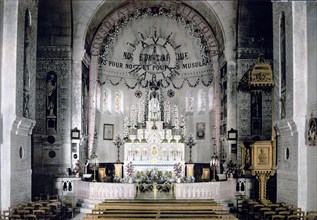 Interior of Notre Dame d'Afrique, Algiers, Algeria ca. 1899