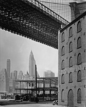 Brooklyn Bridge, Water and Dock Streets, looking southwest, Brooklyn ca. 1936