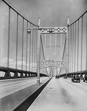1930s New York City - Triborough Bridge, (cables), Manhattan ca. 1937