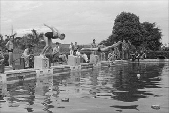 Municipal Swimming Pool Semarang. Swimming competitions; Date March 1947 Location Indonesia, Java, Dutch East Indies, Semarang