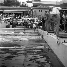 European swimming championships in Monaco - September 10, 1947 - Location: Monaco
