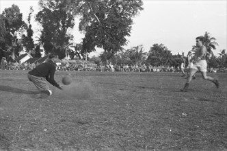 July 1947 - Football match - Cianjur, Indonesia, Dutch East Indies