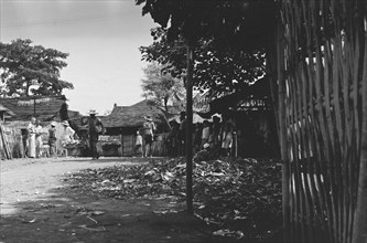 Garbage along the streets in Jakarta (Batavia) Indonesia ca. 1947