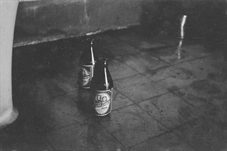 Two beer bottles (from the E&B brand) ca. 1947